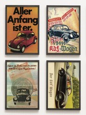 als Set: 4 Poster VW Käfer