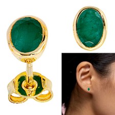 Smaragd Ohrstecker 585 Gold