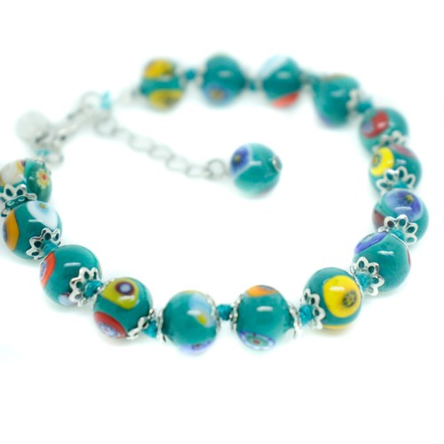 Murano glas armband - murano-glas-armband, grün