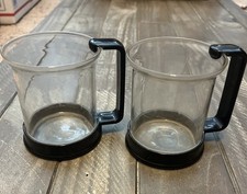 Bodum black handle glass mug - handle,
