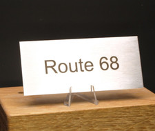 Gravur Edelstahlschild 60x20 Klingelschild selbstklebend rostfrei personalisiert