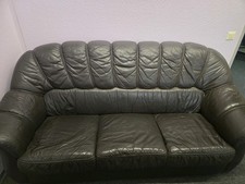Braune Echtledercouch 3-Sitzer Sofa Couch Guter Zustand Gebraucht