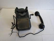 altes Telefon mit Kurbel Ersatzteilspender Streckentelefon DR Bahn RFT VEB