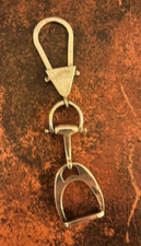 Schlüsselanhänger massiv Silber Pferd Steigbügel Anhänger - Beni Souef Marke - 43 g