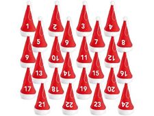 ADVENTSKALENDER GIRLANDE 24 NIKOLAUS-MÜTZCHEN zum selbst befüllen Weihnachtsdeko