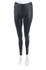 zebra Leggings Kunstleder M schwarz #6659