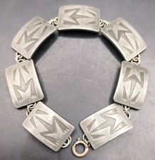 Vintage Jorgen Jensen Pewter  Armband Aus Zin Modell 169 A