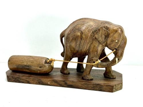 Vintage elefant figur holz - elefant,