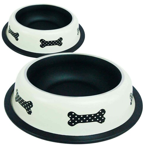 Edelstahl napf weiss mit - weiss,