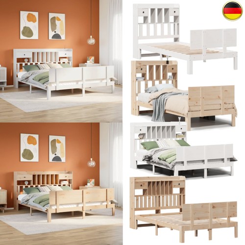 Massivholzbett mit regal - massivholzbett,