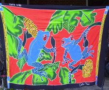 Bali Sarong Costa Rica Frosch Motiv Strand-Laken, Gardine, Tuch Viscose Rayon