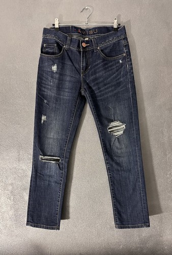 Amisu jeans damen dunkelblau - amisu,
