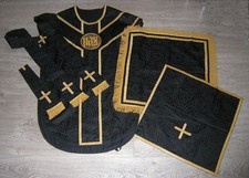 ANTIK MESSGEWAND PARAMENTE PRIESTERGEWAND PIANETA ROMAN VESTMENT STOLA MANIPEL