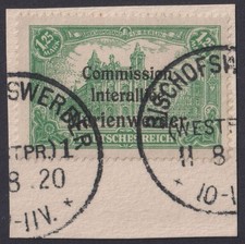 =Marienwerder Mi.Nr.27 Briefstück (Bischofswerder) tiefst geprüft Bock BPP=