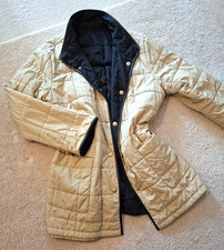 Hochpreisige BASLER Steppjacke, Wendejacke, Beige/Schwarz, Gr. 44