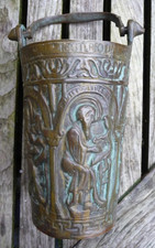 Alter Bronze Weihwasser Eimer / 2,02 kg