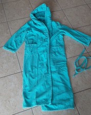 DDR Frottee Bademantel Gr.  M türkis gebraucht 100% Baumwolle