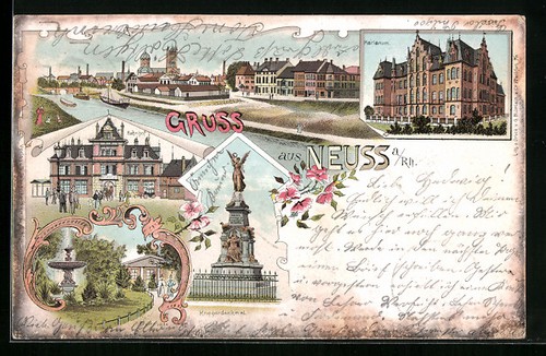 Lithographie neuss rhein - neuss, /rhein