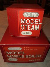 Saito 3 Zylinder-Dampfmaschine S3R mit Kessel und Brenner