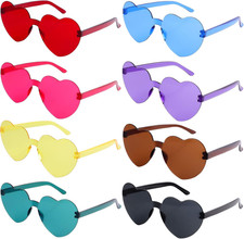 Herz Sonnenbrille Herzbrille Lustige Partybrille Randlose Sonnenbrille Herzform