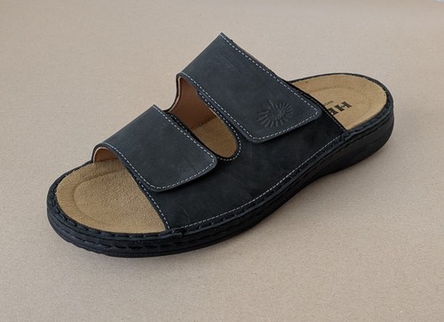 Helix leder pantolette - helix, schwarz