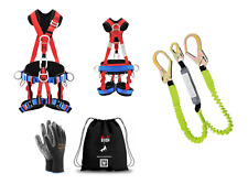 Gerüstbau SET Premium Auffanggurt 5P EN361 EN358 + Y-Flexi Halteband Falldämpfer