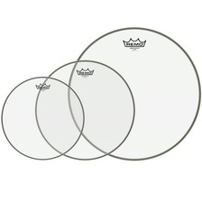 3x Remo Ambassador Schlagzeug Fell Set 10" 12" 14" Drum Clear Head einlagig Toms