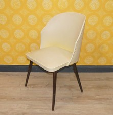 50er Jahre Cocktailstuhl pastell gelb rockabilly Klassiker Stuhl Holz vintage