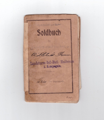 Soldbuch heilbronn landsturm - soldbuch,