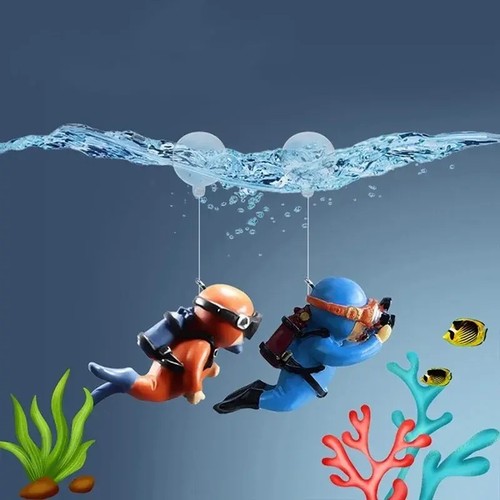 Schwimmende aquarium taucher - aquarium,