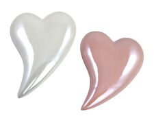 2 x Herz rosa weiß |