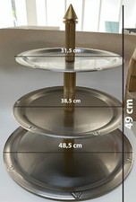 Metall Etagere – 3-stöckig in Silber – Elegant & Vielseitig Produktdetails:  Mat