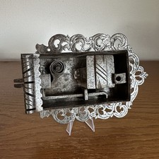 Antikes Kasten Schloss ohne Schlüssel Barock? 18Jhd? Eisen Graviert Durchbrochen