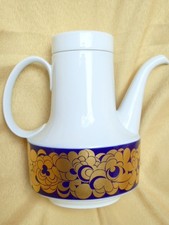 " Rosenthal Composition Opus " Kaffeekanne, Entw."Tapio Wirkkala". Blau + Gold