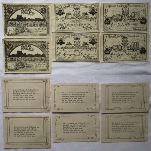Banknoten notgeld stadt - 6,