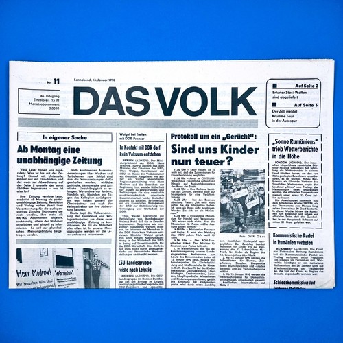 Ddr das volk januar - 13., 1990