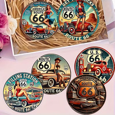6er Set Route 66 Untersetzer