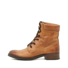 Buffalo Damen Vintage Leder Stiefelette Boots Braun Classic Stiefeletten EU 38