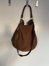 Handtasche Veloursleder braun