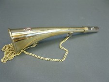 Messing Nebelhorn Posthorn Tröte 23 cm mit Kette Brass