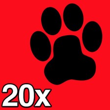 20 Hundepfoten Wandtattoo Hund