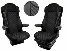 LKW Sitzbezüge Für Mercedes Actros MP4 2015-2020 Öko-Leder Sitz Schwarz