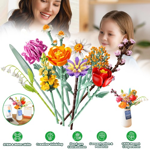Blumen bausteine mit vase - bausteine,
