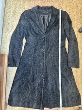 Mantel, schwarz, Brokat-artig