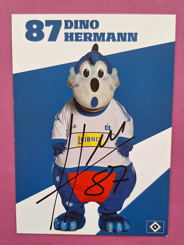 Hsv autogrammkarte dino - autogrammkarte,