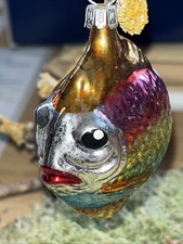 Christbaumschmuck Antik Kugelfisch Nostalgischer Lauscha Baumbehang Ornament