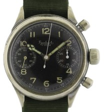 Original Hanhart Militär- Flieger Chronograph WWII Handaufzug ~1939-1945- Ø41mm