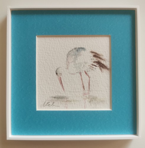 Zeichnung aquarell storch - zeichnung,