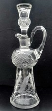 VINTAGE EDINBURGH CRYSTAL " THISTLE " GEWÜRZ / ESSIG / ÖLFLASCHE - PERFEKT
