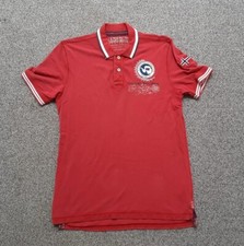 Napapijri Expedition Gr. XL T-Shirt Unisex Rot Geographic Polo Shirt 